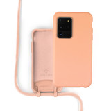 Coverzs Silicone case met koord Samsung Galaxy S20 Ultra (oranje)
