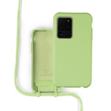 Coverzs Silicone case met koord Samsung Galaxy S20 Ultra (lichtgroen)