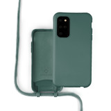 Coverzs Silicone case met koord Samsung Galaxy S20 Plus (donkergroen)