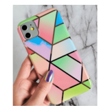 ShieldCase® Rainbow Pattern Marmer iPhone 12 Mini - 5.4 inch hoesje ShieldCase® Rainbow Pattern Marmer iPhone 12 Mini - 5.4 inch hoesje