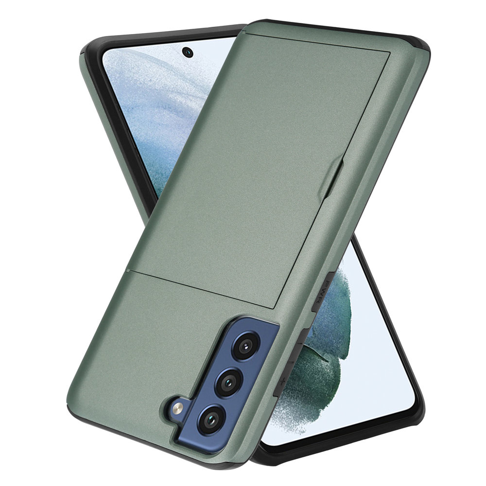 ShieldCase® ShieldCase Kaarthouder case met slide Samsung Galaxy S21 FE (groen) ShieldCase® ShieldCase Kaarthouder case met slide Samsung Galaxy S21 FE (groen)
