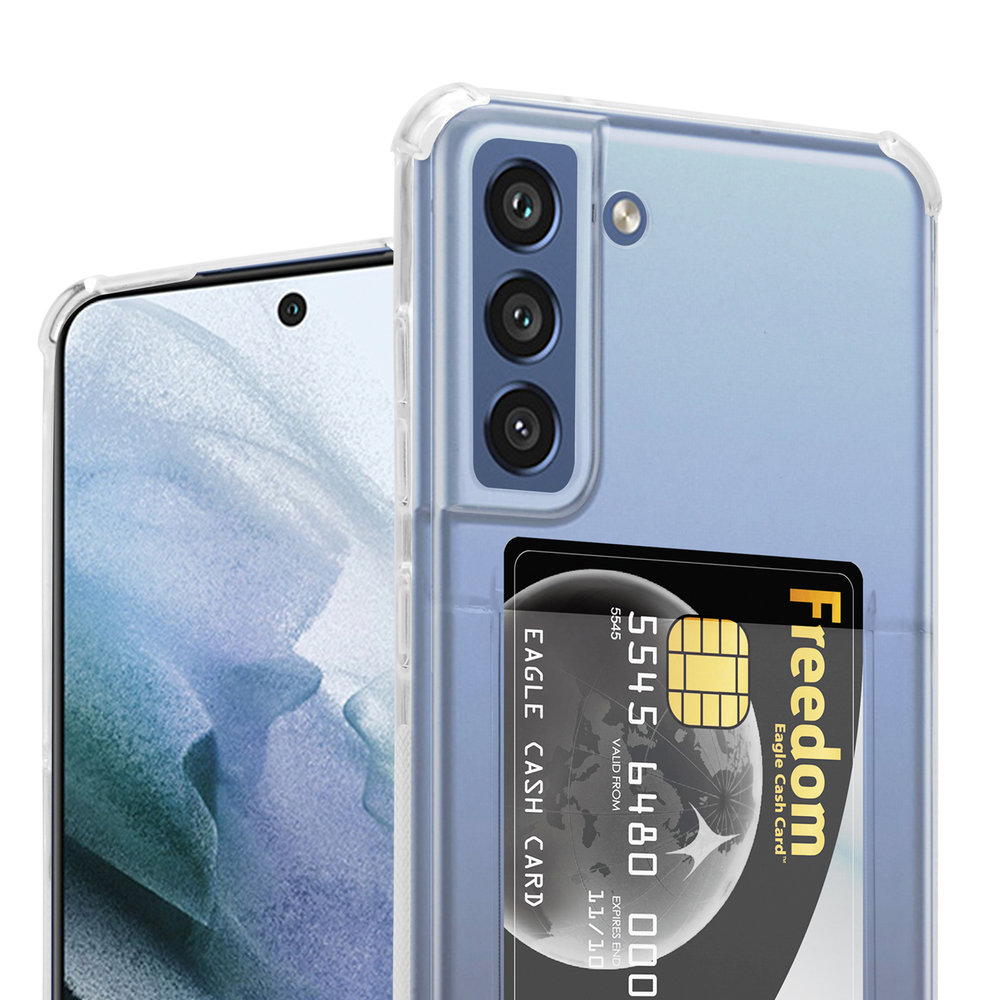 ShieldCase® ShieldCase Samsung Galaxy S21 FE Shock case met pasjeshouder ShieldCase® ShieldCase Samsung Galaxy S21 FE Shock case met pasjeshouder