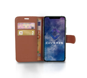 Coverzs Samsung Galaxy S21 bookcase hoesje (bruin)