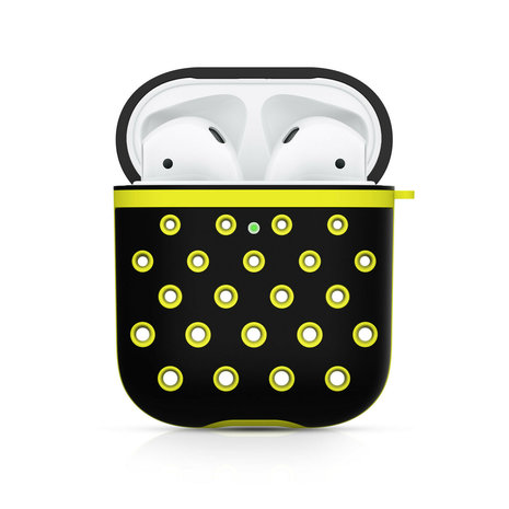 ShieldCase® Shieldcase Airpods silicone case (zwart/geel)