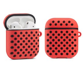 ShieldCase® Airpods silicone case (rood/zwart)