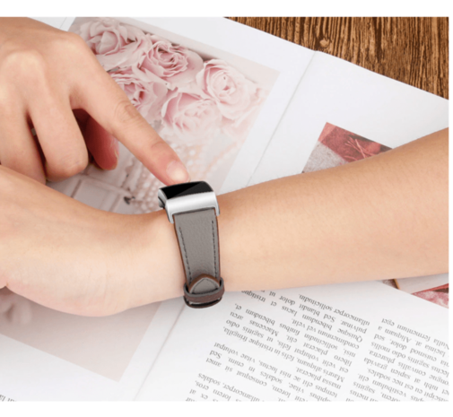 Fitbit Charge 3 leren bandje (donkergrijs) Fitbit Charge 3 leren bandje (donkergrijs)