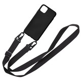 ShieldCase® iPhone 12 siliconen hoesje met koord (zwart)