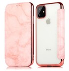 ShieldCase® ShieldCase Marble Rose Gold iPhone 12 Wallet flip case