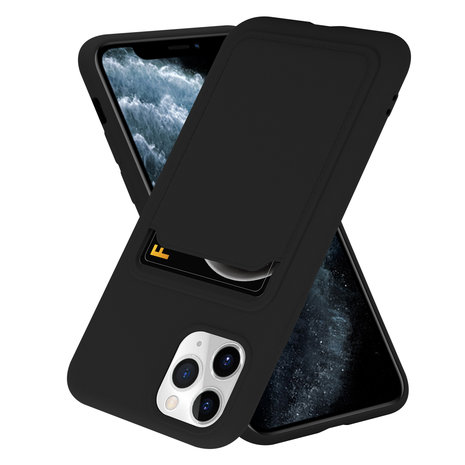 ShieldCase® ShieldCase iPhone 11 Pro siliconen hoesje met pasjeshouder (zwart)