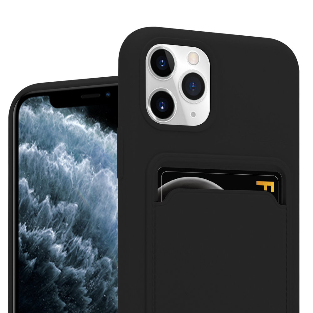 ShieldCase® ShieldCase iPhone 11 Pro siliconen hoesje met pasjeshouder (zwart)