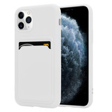 ShieldCase® iPhone 11 Pro siliconen hoesje met pasjeshouder (wit)