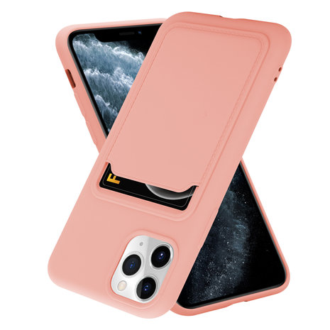 ShieldCase® ShieldCase iPhone 11 Pro siliconen hoesje met pasjeshouder (roze)