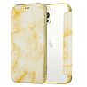ShieldCase® ShieldCase Marble Gold iPhone 12 Pro Wallet flip case ShieldCase® ShieldCase Marble Gold iPhone 12 Pro Wallet flip case