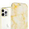 ShieldCase® ShieldCase Marble Gold iPhone 12 Pro Wallet flip case ShieldCase® ShieldCase Marble Gold iPhone 12 Pro Wallet flip case