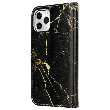 ShieldCase® Shieldcase Amazing Black Marmer iPhone 11 Pro Bookcase ShieldCase® Shieldcase Amazing Black Marmer iPhone 11 Pro Bookcase