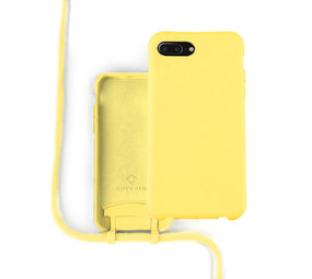 Coverzs Silicone case met koord iPhone 7/8 Plus (Geel)