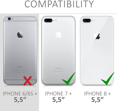 ShieldCase® Shieldcase Siliconen hoesje met camera bescherming iPhone 7 Plus / 8 Plus (zalm)