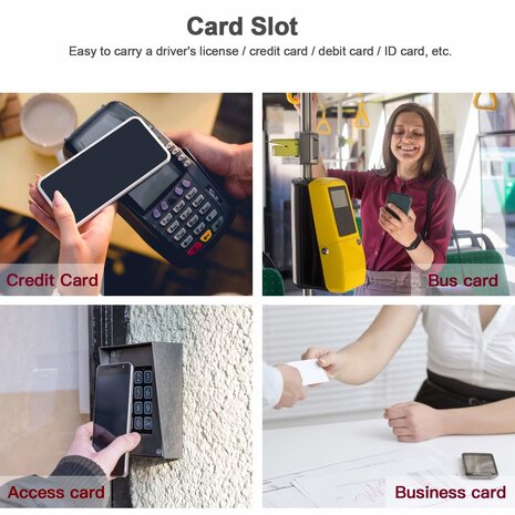 ShieldCase® ShieldCase Shock case met pashouder iPhone 12 Mini - 5.4 inch (transparant) + glazen Screen Protector