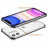 ShieldCase® ShieldCase Shock case met pashouder iPhone 12 Mini - 5.4 inch (transparant) + glazen Screen Protector