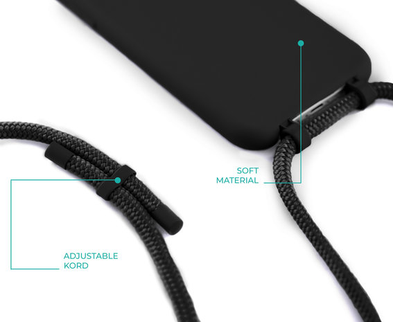 Coverzs Coverzs Silicone case met koord Samsung Galaxy S20 FE (zwart)