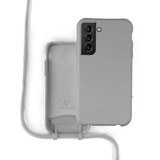 Coverzs Silicone case met koord Samsung Galaxy S21 Plus (grijs)