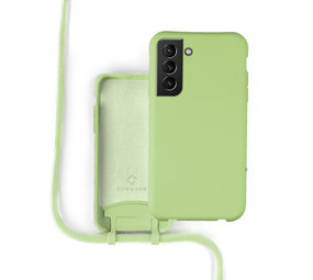 Coverzs Silicone case met koord Samsung Galaxy S21 Plus (lichtgroen)