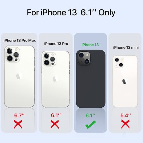Ceezs Ceezs iPhone 13 hoesje siliconen (zwart)