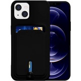 ShieldCase® iPhone 13 siliconen hoesje met pasjeshouder (zwart)