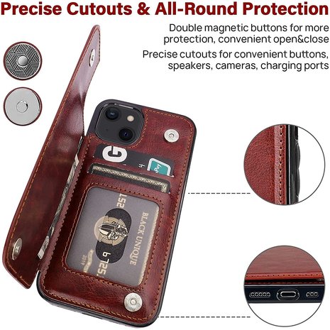 ShieldCase® ShieldCase iPhone 13 wallet case (bruin) ShieldCase® ShieldCase iPhone 13 wallet case (bruin)