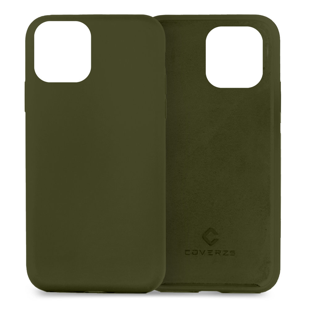 Coverzs Coverzs Luxe Liquid Silicone case iPhone 13 Mini (legergroen)
