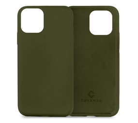 Coverzs Luxe Liquid Silicone case iPhone 13 Mini (legergroen)