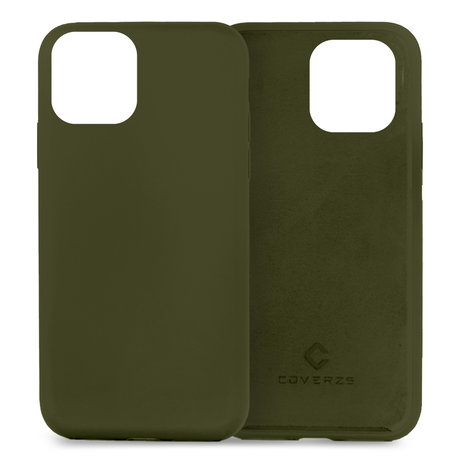 Coverzs Coverzs Luxe Liquid Silicone case iPhone 13 Mini (legergroen)