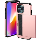 ShieldCase® ShieldCase Kaarthouder case met slide iPhone 13 Pro (roze)