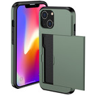 ShieldCase® ShieldCase Kaarthouder case met slide iPhone 13 (groen)