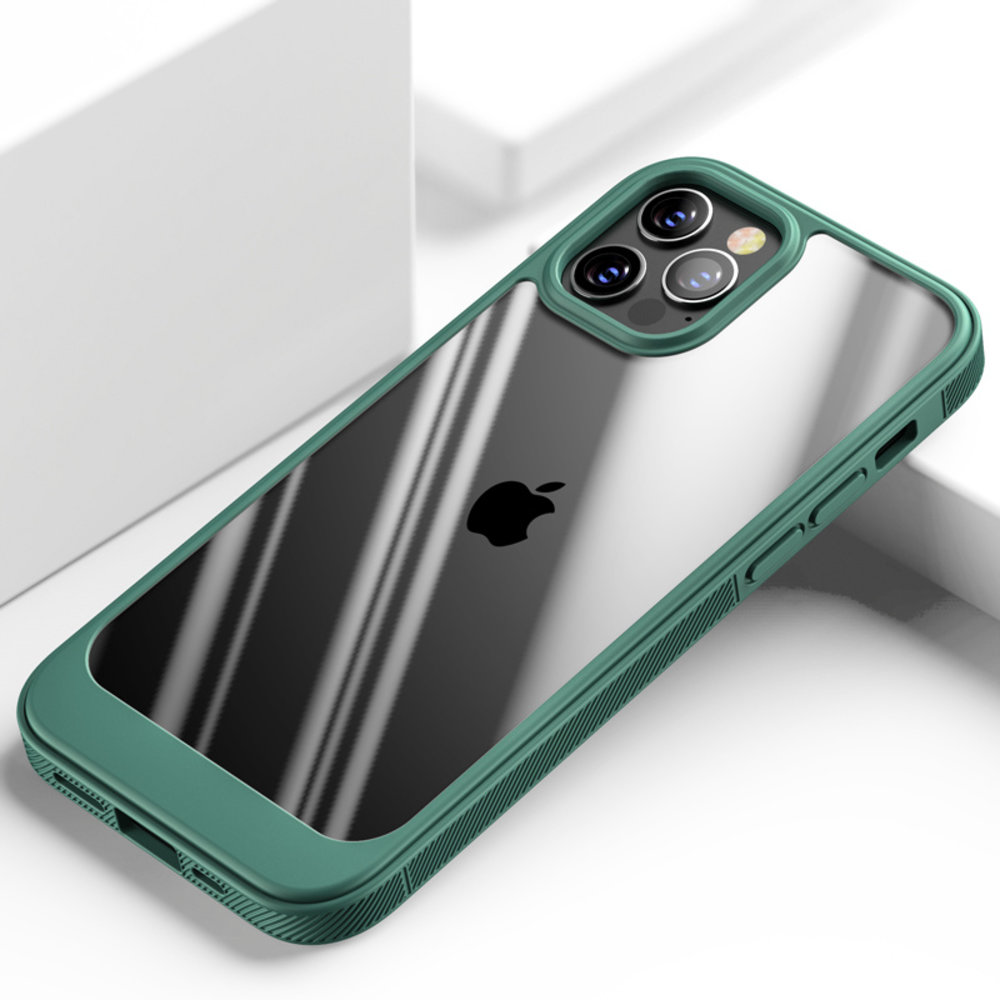 ShieldCase® ShieldCase iPhone 13 Pro Max hoesje TPU met rand (groen/transparant) ShieldCase® ShieldCase iPhone 13 Pro Max hoesje TPU met rand (groen/transparant)