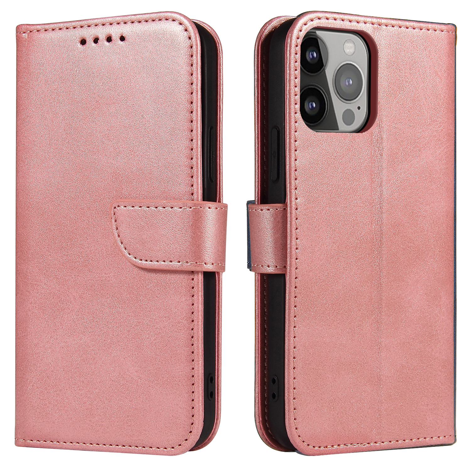 Kolonel Er is een trend teksten iPhone 13 Pro Max bookcase (roze) - Phone-Factory