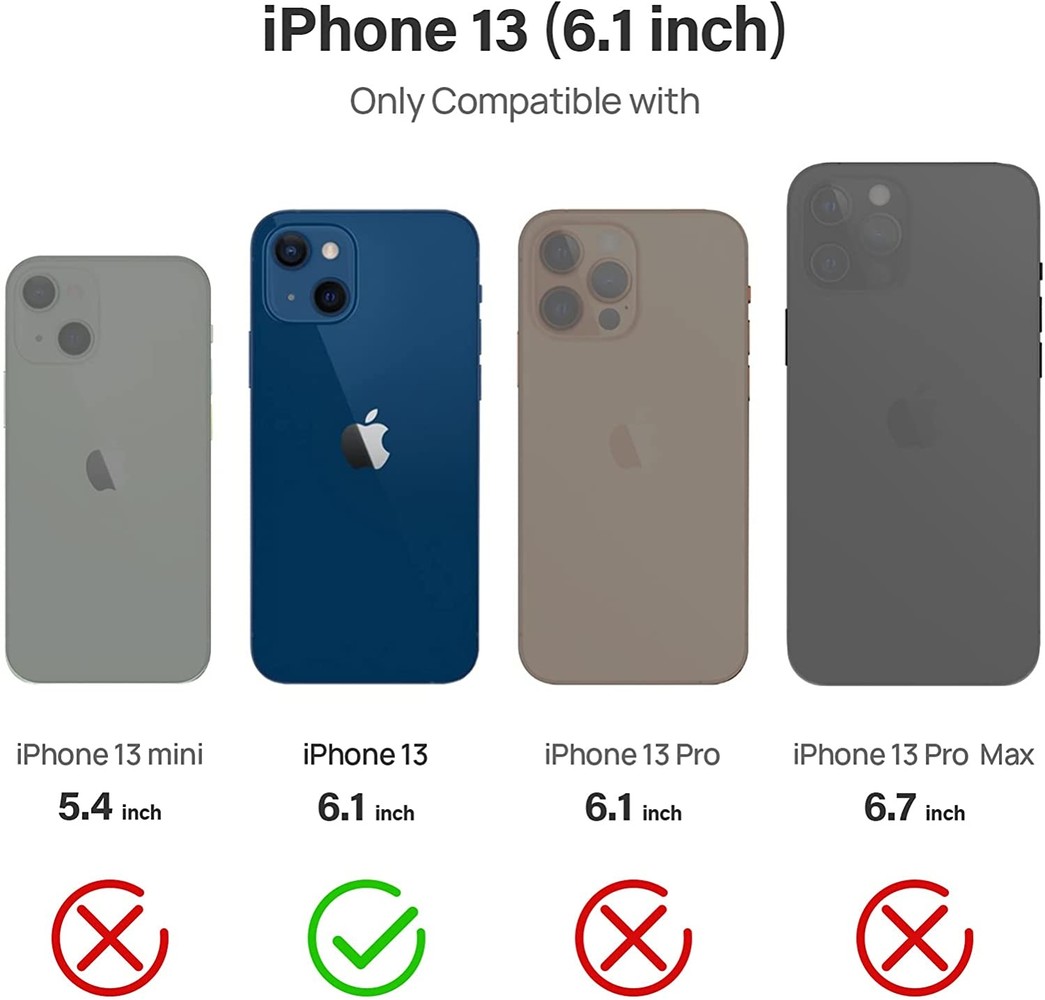 ShieldCase® ShieldCase iPhone 13 siliconen hoesje met pasjeshouder (zwart)