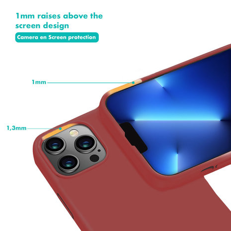 ShieldCase® ShieldCase iPhone 13 Pro Max silicone case (rood)
