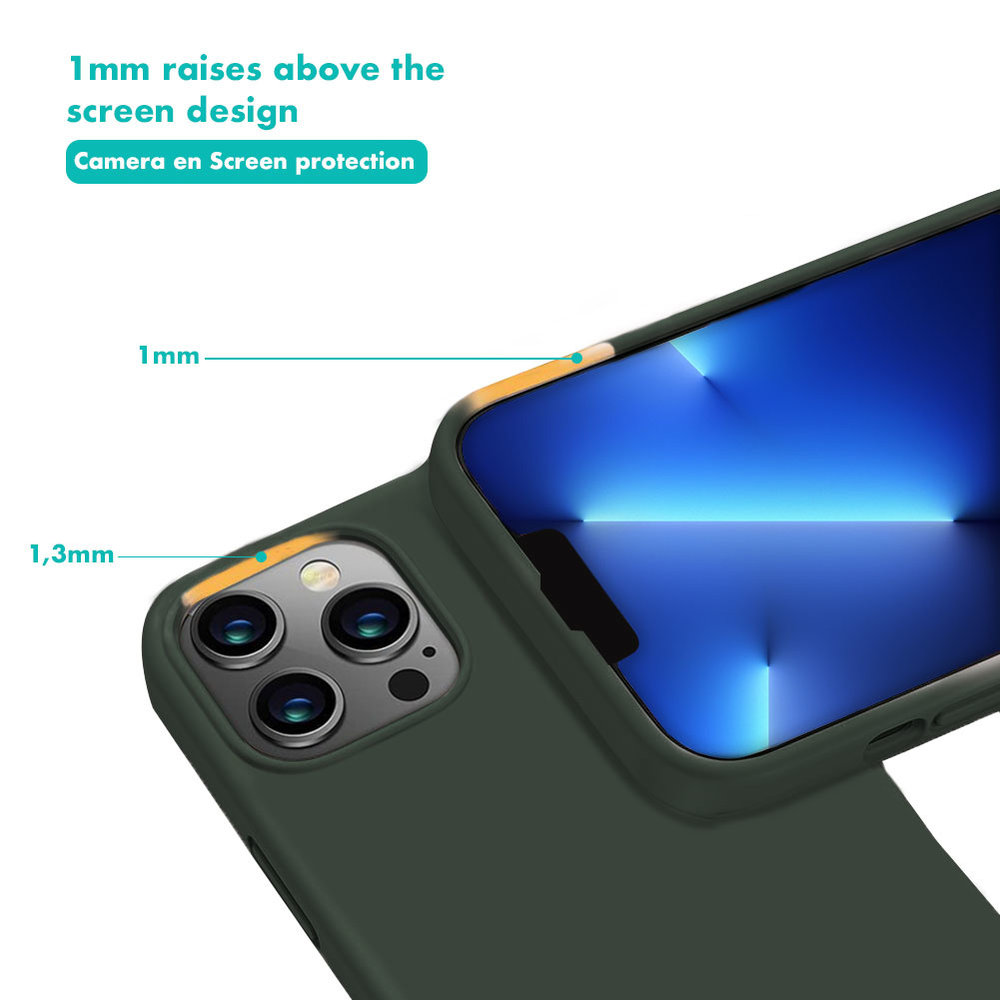 ShieldCase® ShieldCase iPhone 13 Pro silicone case (donkergroen)