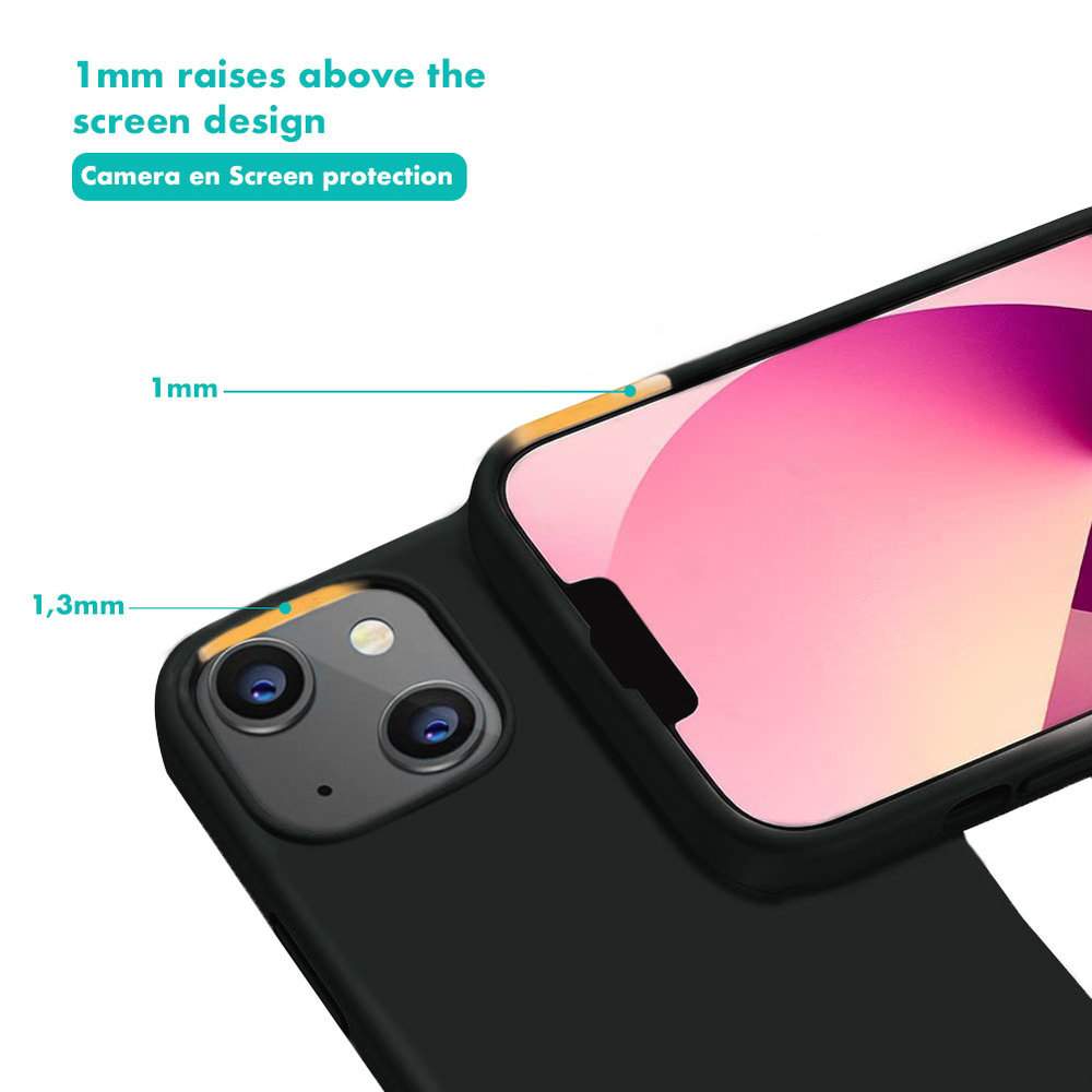 ShieldCase® ShieldCase iPhone 13 Mini silicone case (zwart)