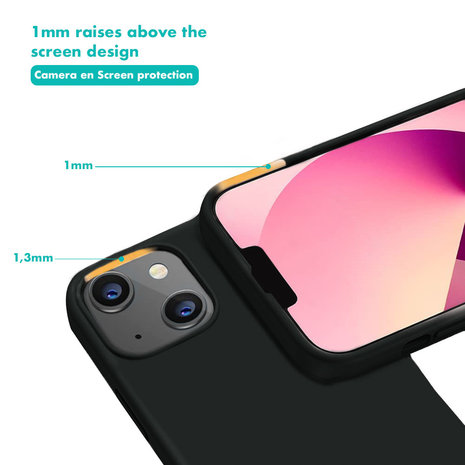 ShieldCase® ShieldCase iPhone 13 Mini silicone case (zwart)