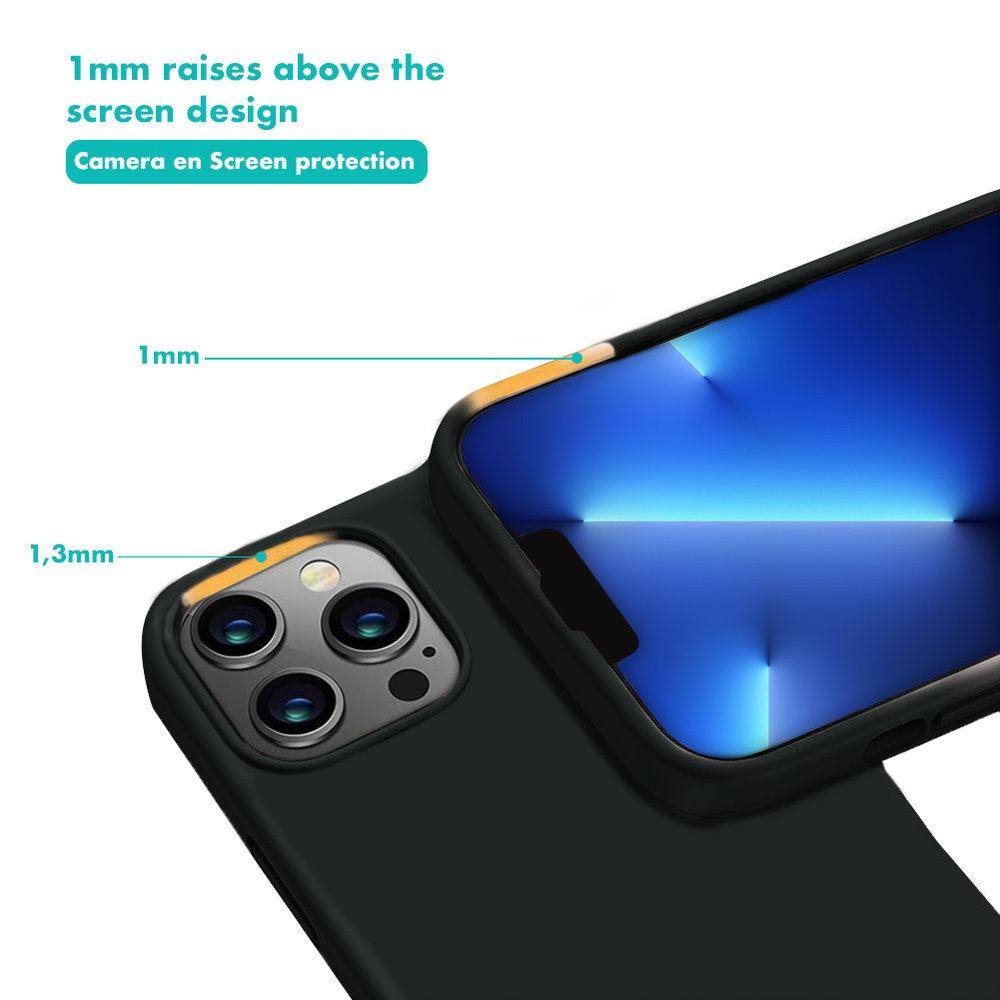 ShieldCase® ShieldCase iPhone 13 Pro Max silicone case (zwart)