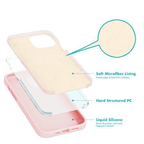 ShieldCase® ShieldCase iPhone 13 Pro Max silicone case (roze)