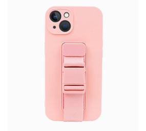 ShieldCase® Siliconen hoesje met riem iPhone 13 (roze)