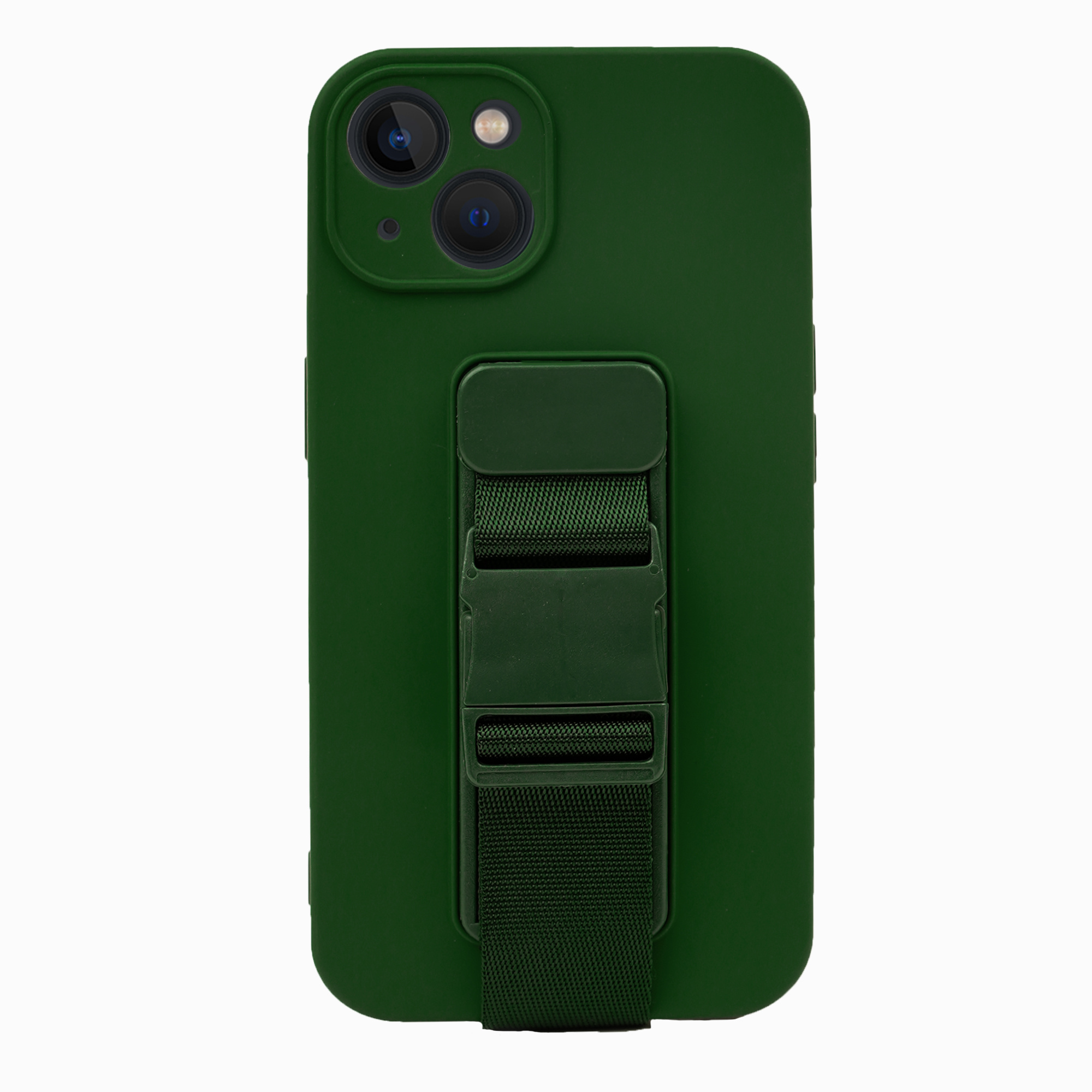 ga sightseeing Banzai Ongemak ShieldCase Siliconen hoesje met riem iPhone 13 (groen) - Phone-Factory