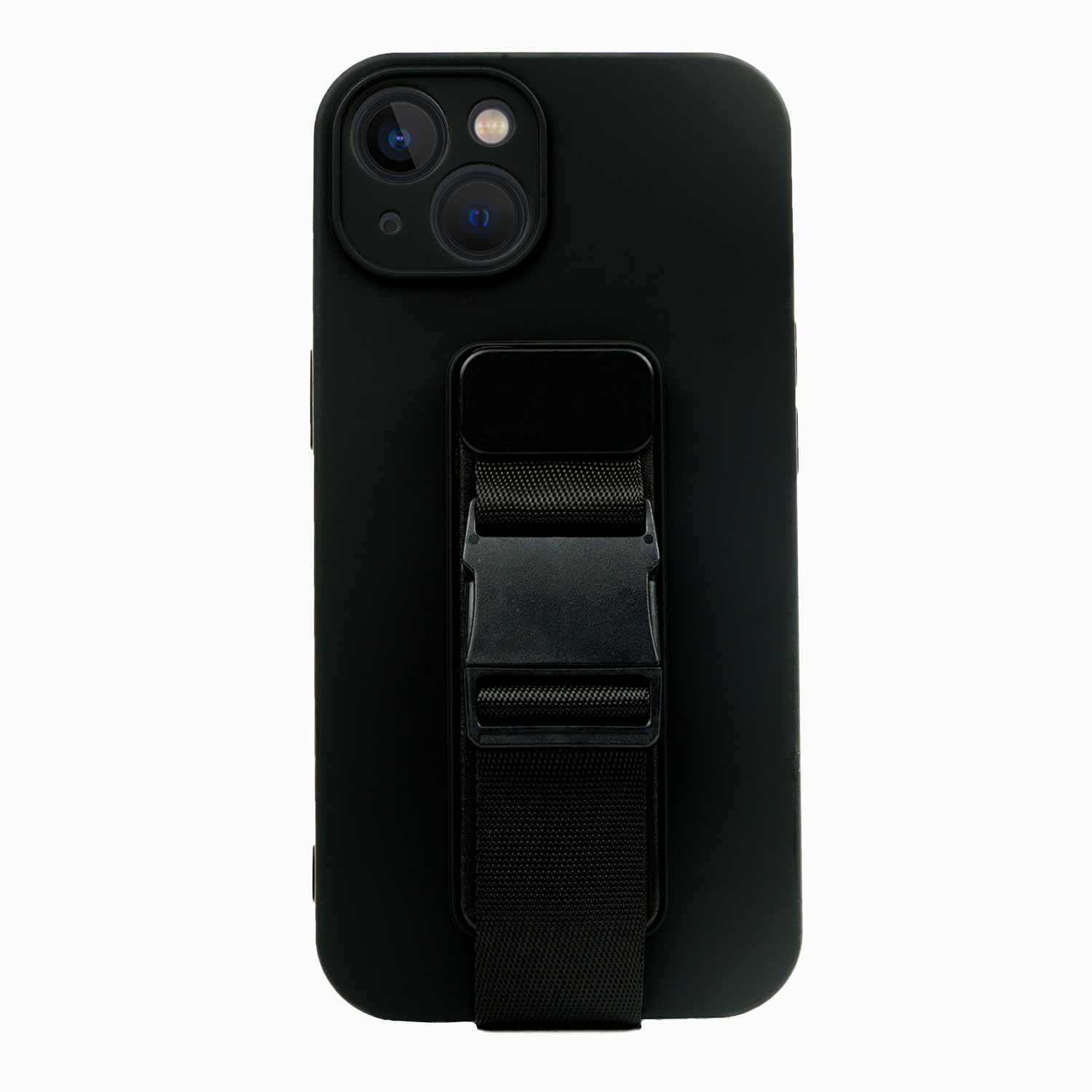 achter grijnzend Smelten ShieldCase Siliconen hoesje met riem iPhone 13 (zwart) - Phone-Factory
