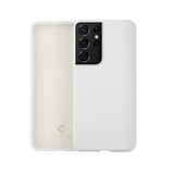 Coverzs Luxe Liquid Silicone case Samsung Galaxy S21 Ultra (wit)