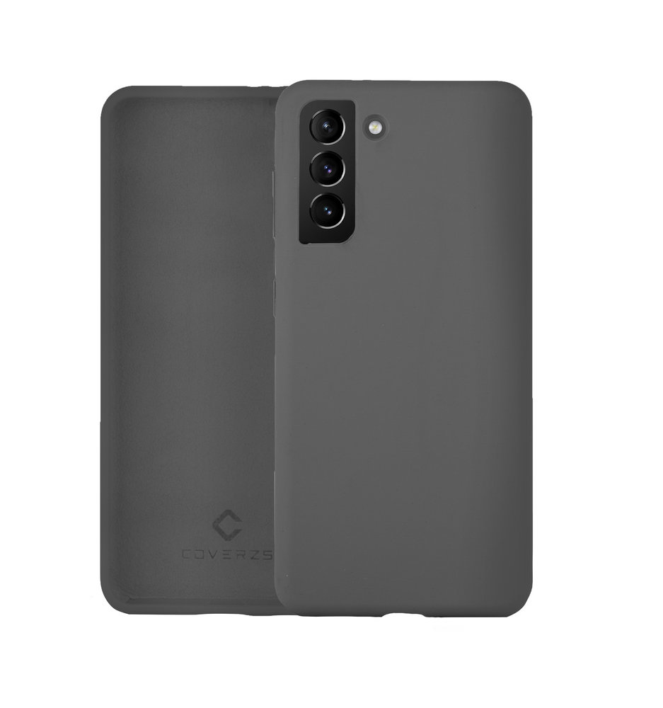 Coverzs Coverzs Luxe Liquid Silicone case Samsung Galaxy S21 Plus (donkergrijs)