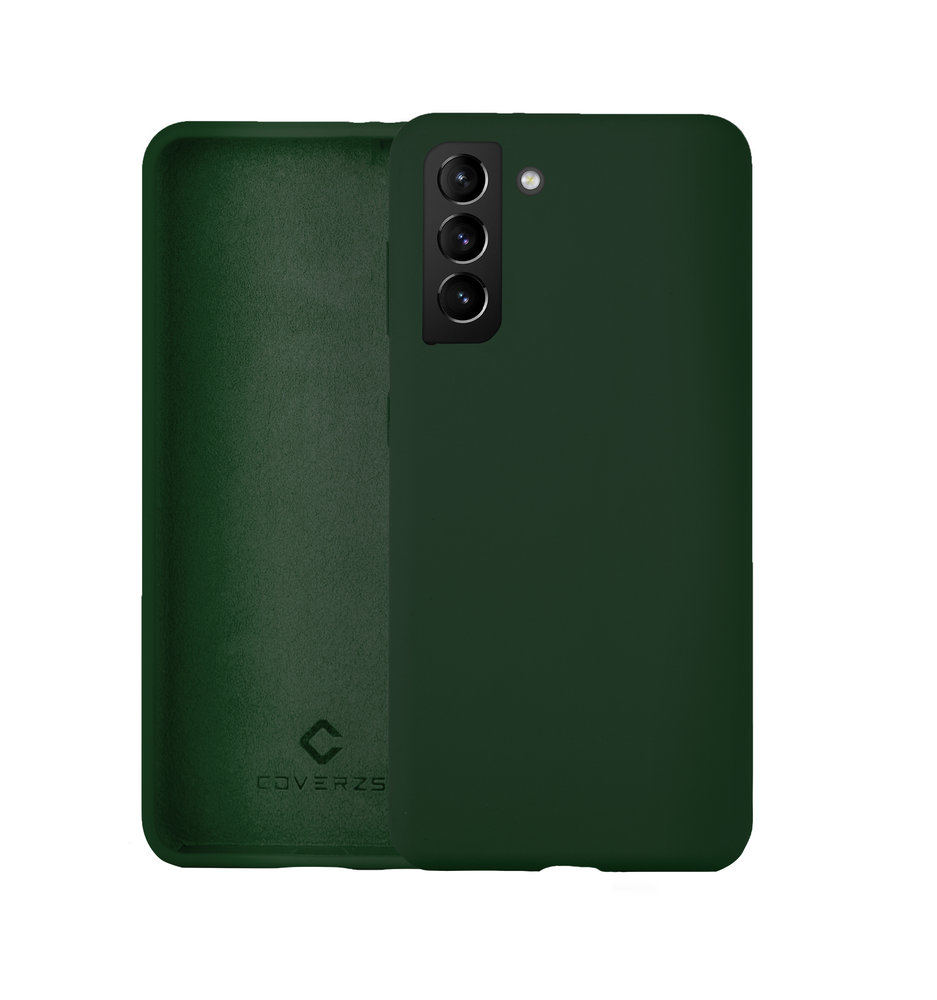 Coverzs Coverzs Luxe Liquid Silicone case Samsung Galaxy S21 Plus (donkergroen)