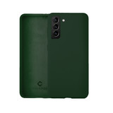 Coverzs Luxe Liquid Silicone case Samsung Galaxy S21 Plus (donkergroen)
